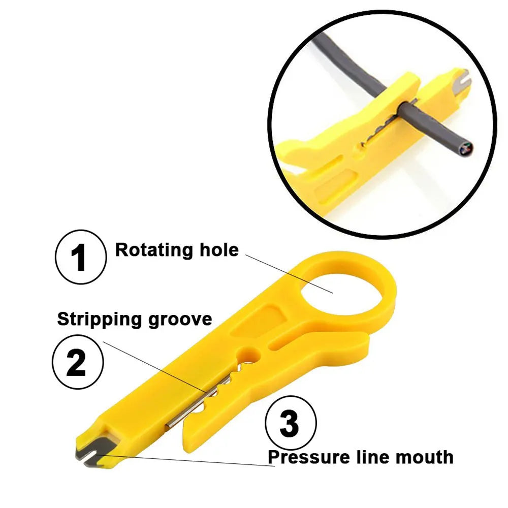 RJ45 Crimper RJ11 RJ45 Crimping Tool Ethernet Network LAN Cable Crimper Cutter Stripper Plier for 6P 8P RJ11 RJ12 RJ45
