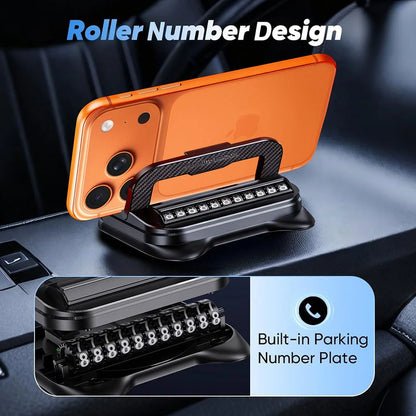 Universal Dashboard Car Phone Holder Upgraded Silicone Phone Mount for Car Dash Anti-Slip Pad Mat Phone Holder with Number Plate