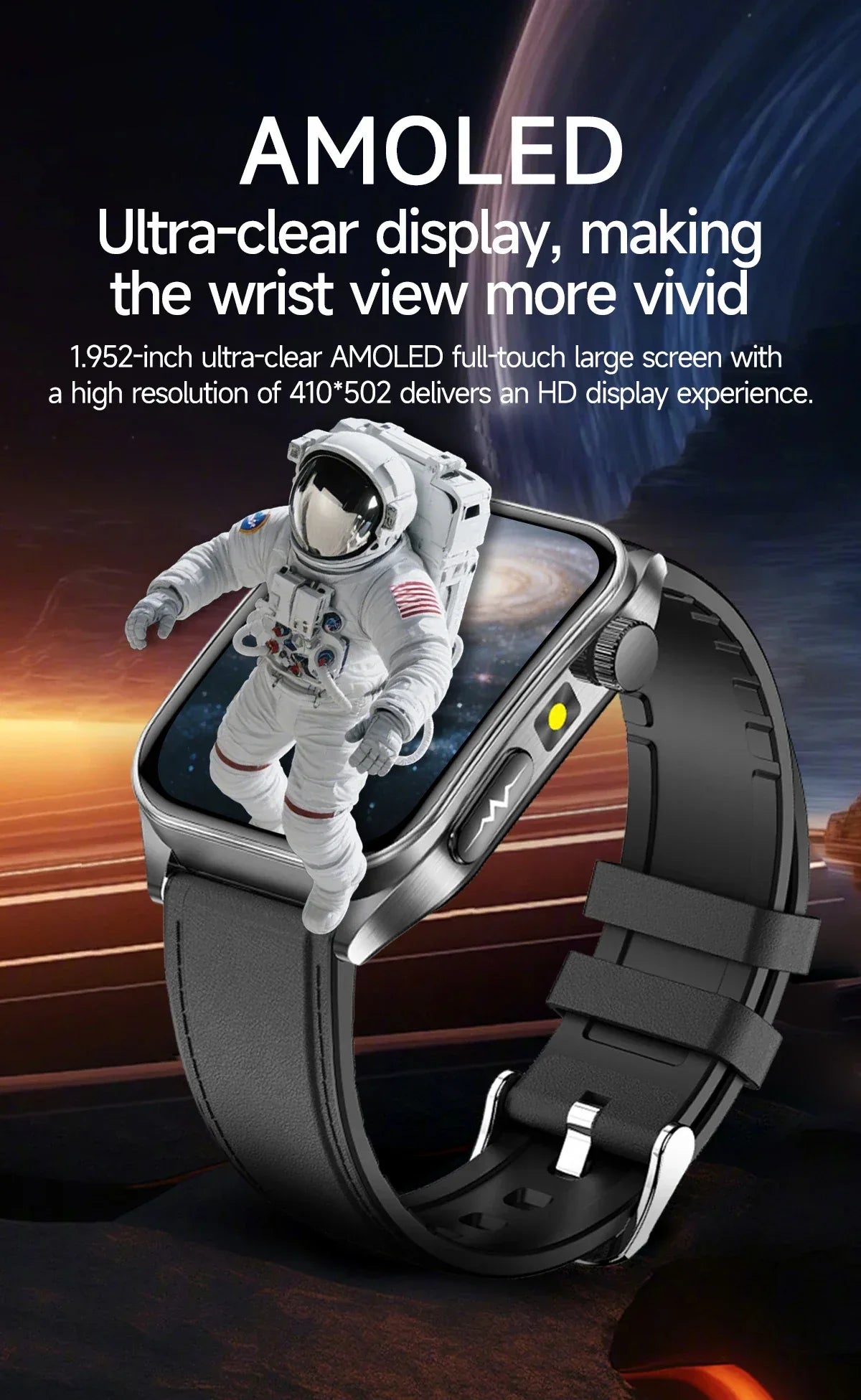 New 650nm Dual probe laser Health Smart Watch ECG+PPG Blood pressure Uric Acid Blood lipids AMOLED Physical therapy Smartwatches
