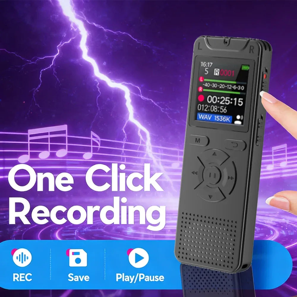 Digital Voice Activated Recorder with Playback MP3 Player Sound Audio Recorder Professional Mini USB Flash Drive Recording