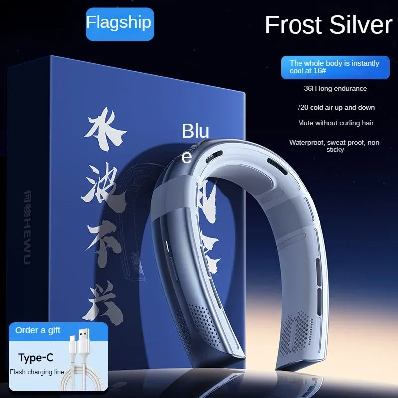 New hanging neck refrigeration mini air conditioner portable portable small electric fan lazy long battery life wearable