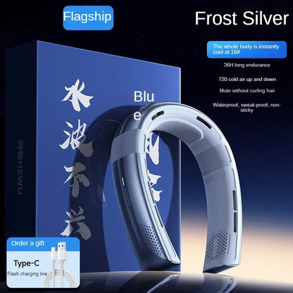 New hanging neck refrigeration mini air conditioner portable portable small electric fan lazy long battery life wearable