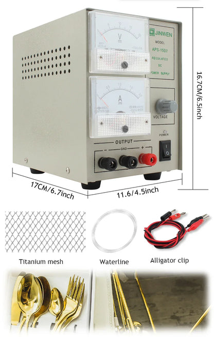 Silver Gold Plating Machine Jewelry Plater Electroplating Processing Tools with Voltage is Adjustable