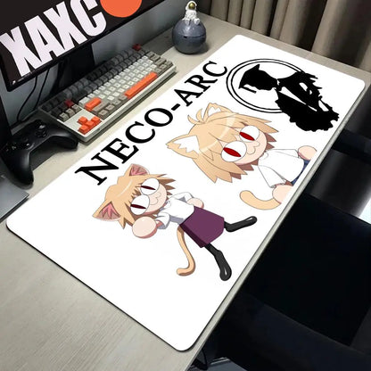 Neco-arc Gamer Cabinet Mouse Pad Anime Gaming Accessories Rubber Keyboard Office Tables Computer Desk Mat Carpet Mousepad