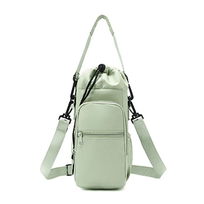 Portable Water Bottle Bag with Adjustable Strap Thermal Mugs Insulated Protective Cover Phone Pocket Outdoor Sports Travel Bag