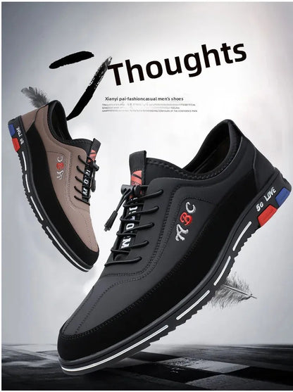 Extra Large Men's Shoes Casual Soft Bottom Leather Spring Autumn New Style 46 47 48 Trendy Shoes Comfortable Rubber Sole