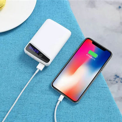 DIY Power Bank Box Rechargeable Flat Head Battery Charger Outer Case for Mobile Phone Tablet