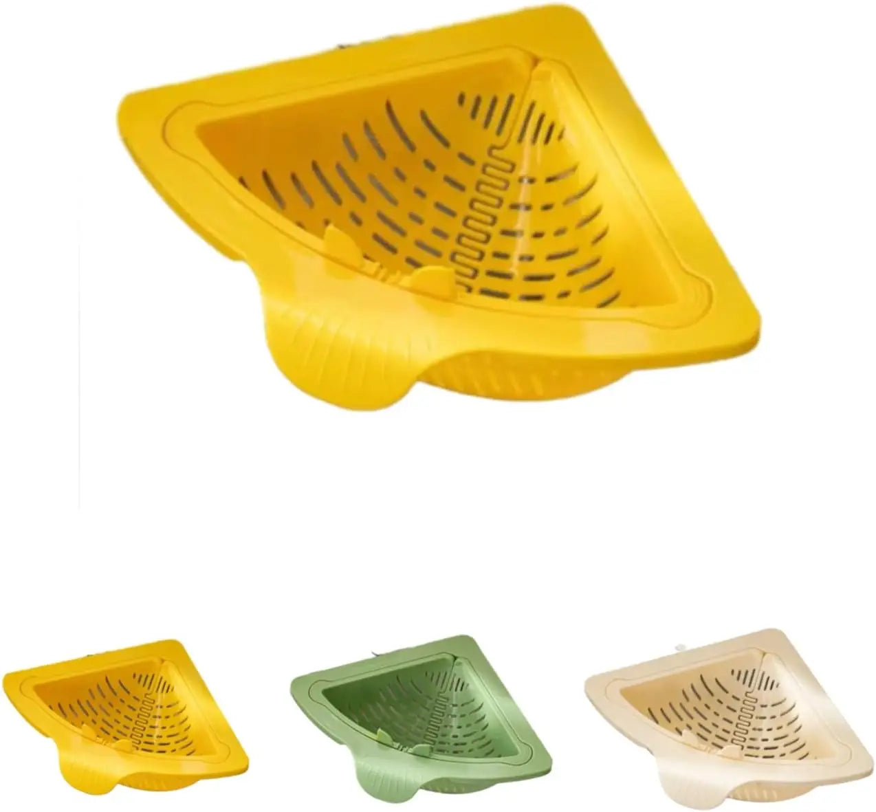 Creative Triangular Sink Drain Basket Transparent Multifunction Kitchen Organizer Hanging Filter Mesh Basket Sink Gadgets
