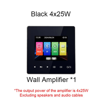 Home Audio System 86 Type Bluetooths Wall Amplifier Hotel AUX TF Sound Background Music Control Panel Optional Ceiling Speakers