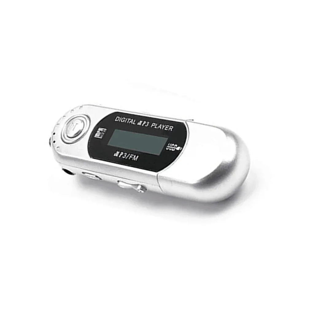 MP3 Mini Player Support 32G TF Card Flash Drive Lightweight LCD Music Player 3.5mm Audio Jack One Finger Control with Card Slot