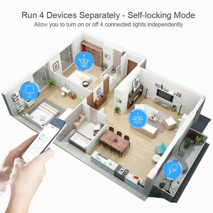 Tuya Smart Home 4CH Relay Module AC/DC 7-32V AC 220V 10A Wifi Switch 4 Channels RF433 Receiver Work With Vioce Alexa Google Home
