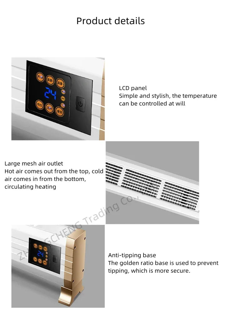 Baseboard heater household electric radiator energy-saving power-saving speed heat electric heater convection heater