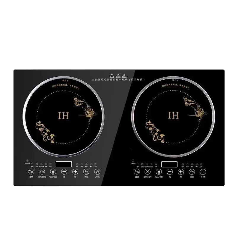 Double-Stove Induction Cooker Household Embedded Panel Cooktop Stove And Ceramic Stove Embedded Dual-Use Independent Control