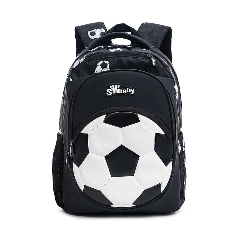 New 3D Cute Orthopedic School Bag For Boys Cartoon Football Backpack Kids Children High Capacity Waterproof  1-3 Grade Schoolbag