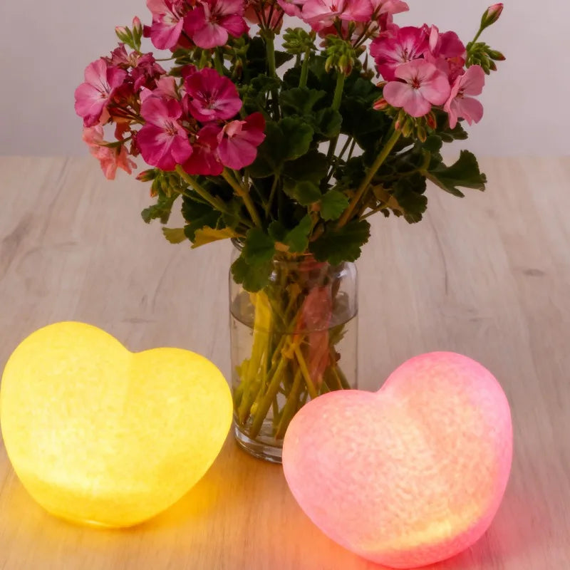 Romantic Creative 3D Love Heart LED Lamp Wedding Cake Night Light Ornament Birthday Christmas Home Ambient Light Gift Box Decor