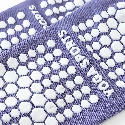 Grip Socks for Women Non Slip Pilates Yoga Socks with Double Stripes Non Slip Socks for Workout Ballet Athletic Socks