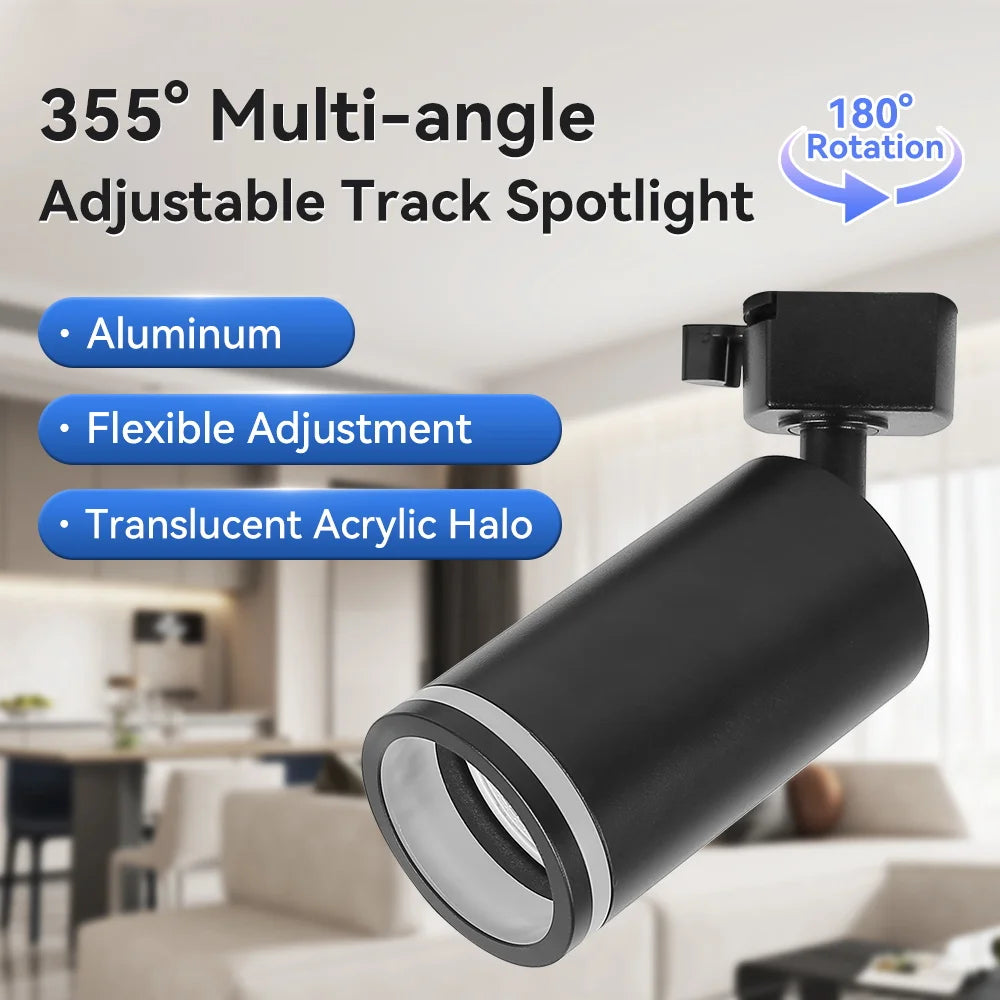 Led Track Light GU10 Spotlight 110V 220V Track Pendant Indoor for Home Decor Kitchen Bedroom Ceiling Lamp Fixture Track Lighting