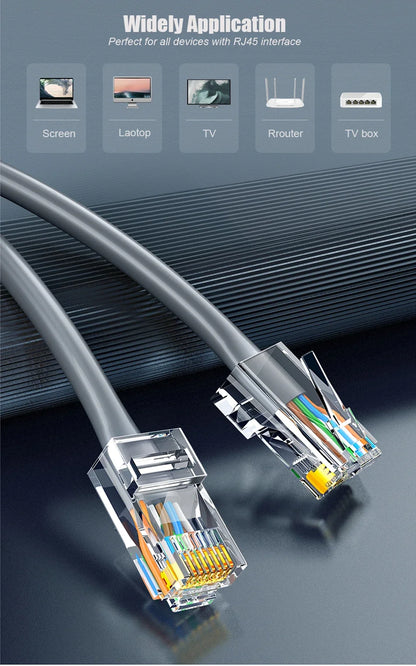 SAMZHE Cat5e RJ45 Modular Plug 8P8C Connector for Ethernet Cable,Gold Plated CAT 5e Gigabit Bulk Ethernet Crimp Connectors