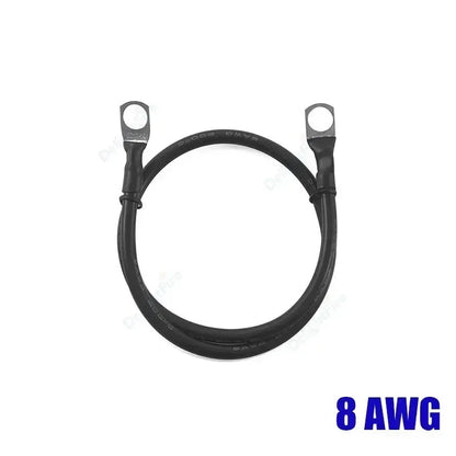 8 AWG Gauge 8.3mm2 Soft Car Battery Inverter Silicone Cable with M6 M8 M10 Terminal Red Black Electric Wire for Auto Solar Truck