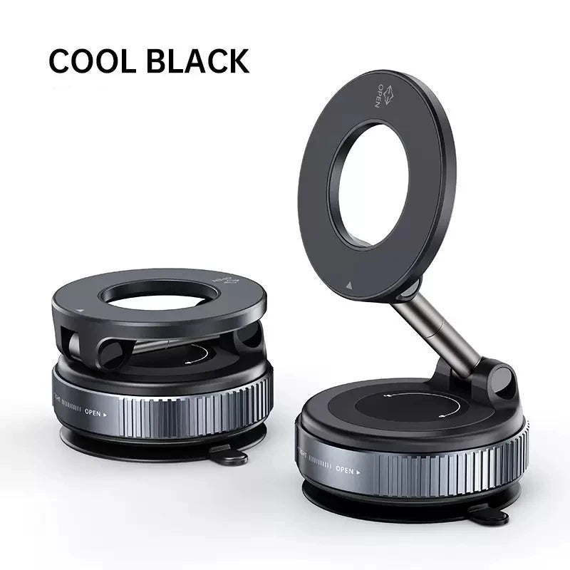 Strong Magnetic Vacuum Car Phone Holder Foldable 360° Adjustable Universal Mount for Car Dashboard Desk Bathroom & More ﻿