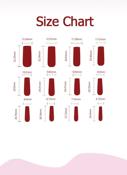Romantic Red Lips Valentine's Day Wearable Fake Nails Frosted White Detachable Finished False Nails Press on Nails with Glue