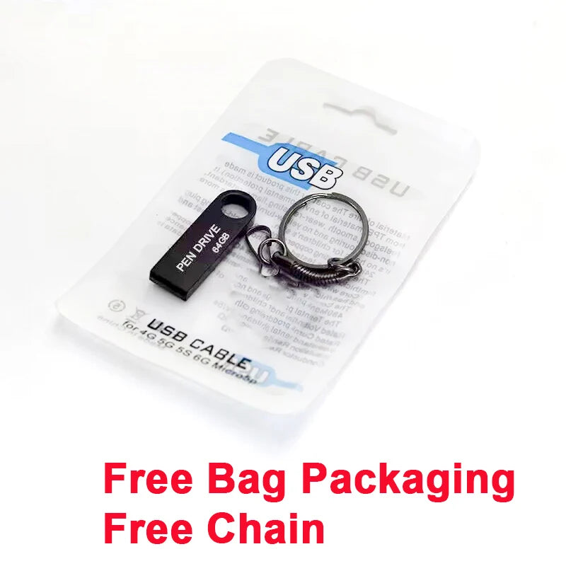 50PCS/lot Metal USB 2.0 Flash Drives 1GB 2GB 4GB Pendrive 8GB 16GB Pen Drive 32GB 64GB Memory USB Sticks 128MB 256MB Free LOGO