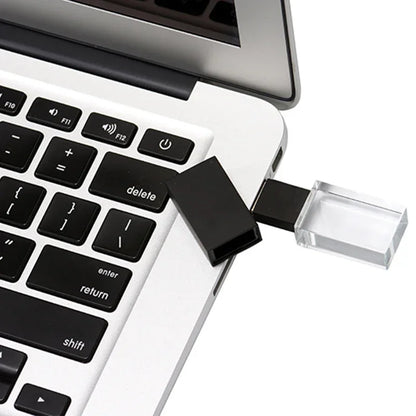 10PCS/LOT Crystal USB 2.0 Wedding Gift Flash Drives Free Custom Logo Pen Drive 100% Real Capacity Stick 128GB 8GB 16GB 32GB 64GB