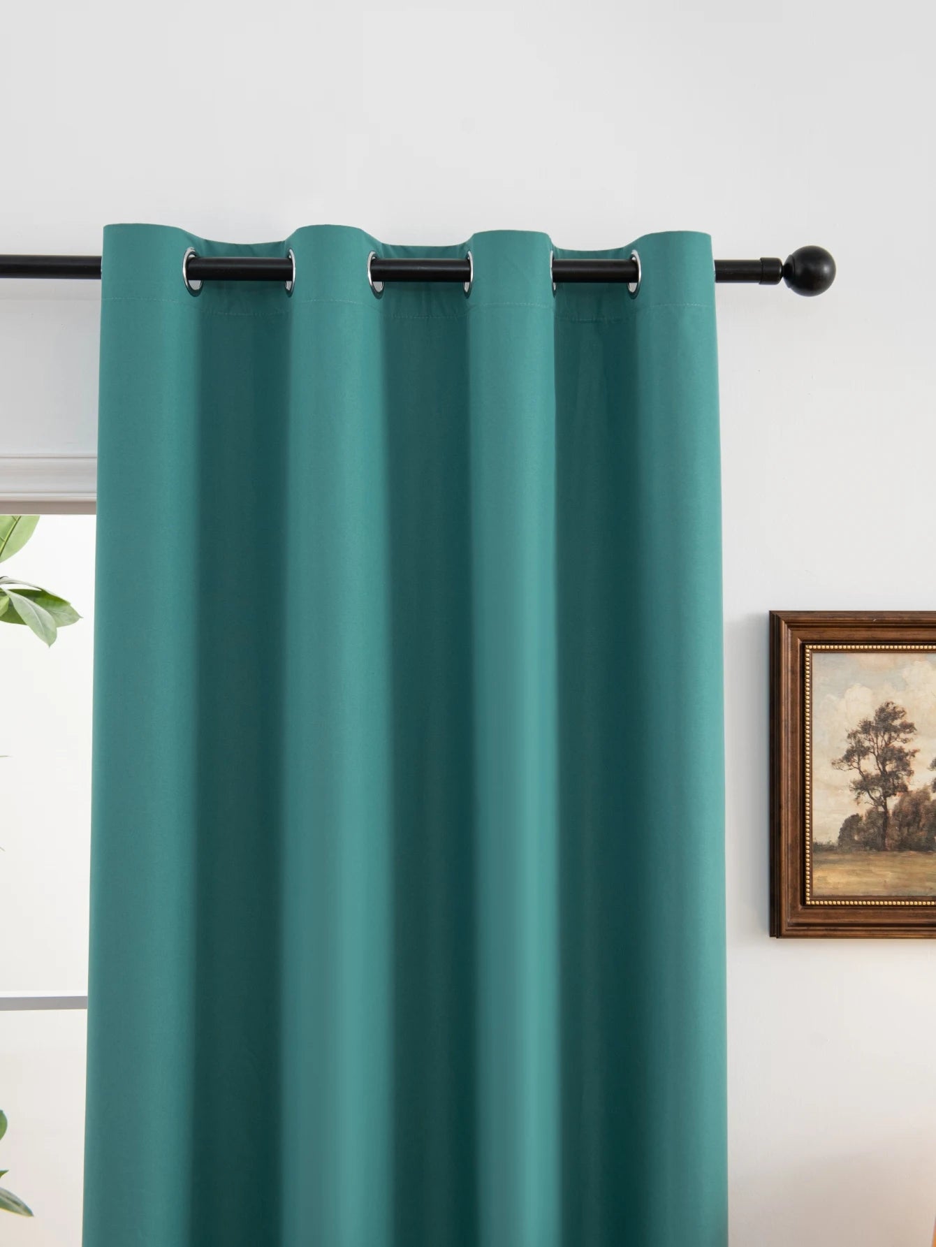 2pcs Solid 100% Blackout Curtain - Curtains for Bedroom and Living Room - UV Protection, Easy Sliding, and Stylish Design