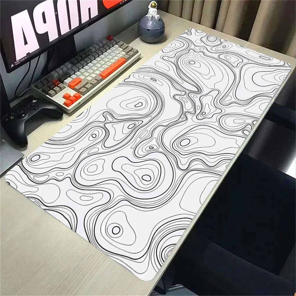 Topographic Mousepad Strata Liquid Mouse Pad Black 500x1000 Mat Gamer 900x400 Extended Pad Custom Mauseped Rubber Office Carpet