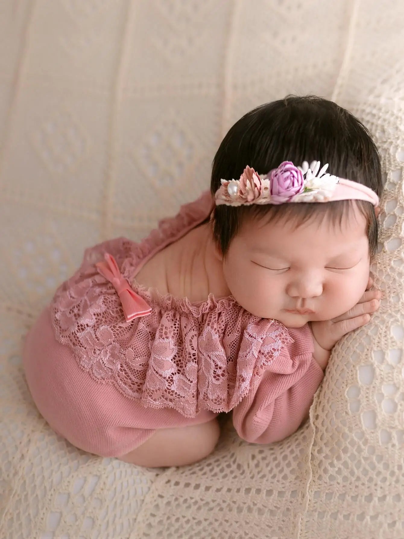 Ylsteed Newborn Lace Romper Baby Girl Photography Props Newborn Shooting Outfits