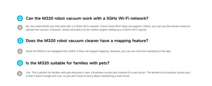Lefant M320 cordless Robot Vacuum Cleaner and mop, 6000Pa ,210 Mins Runtime,Self-Charging,Ideal for Hard Floor, Pet Hair,Carpet