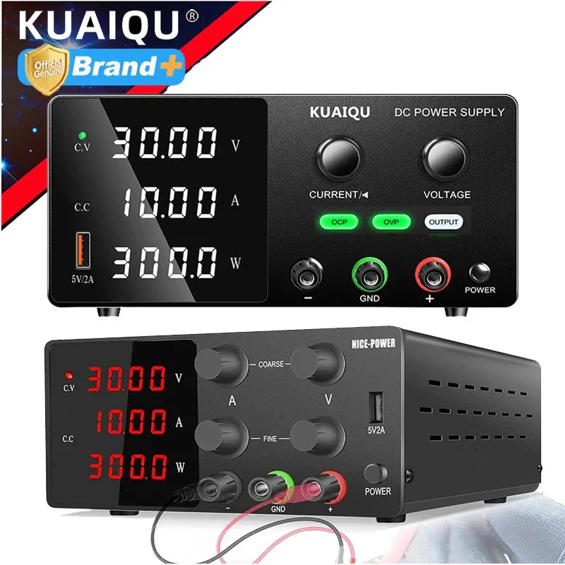 KUAIQU High Precision 30V10A Adjustable DC Stabilized Power Supply, Laboratory Specific Digital Display Power Supply, Aging Test