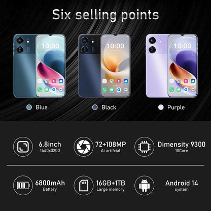 2026 HOT High Quality X8 Pro 6.8'' Global Version Dual Card Dual Standby 6800mAh Battery Intelligent System