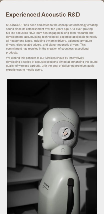 MOONDROP Pudding TWS earphones True Wireless Stereo ANC AI ENC LHDC-V 10mm Dynamic Driver，Bluetooth 6.0 with AI noise reduction