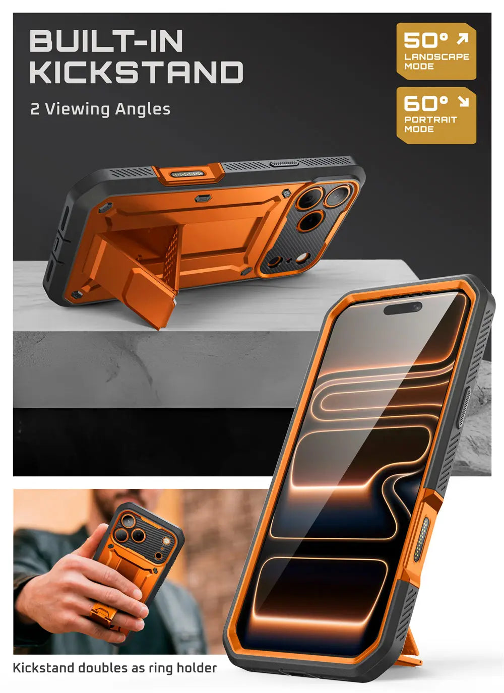 SUPCASE For iPhone 17 Pro Max Case 6.9" (2025) UB Pro Full-Body Heavy Duty Rugged Phone Case with Built-in Screen Protector