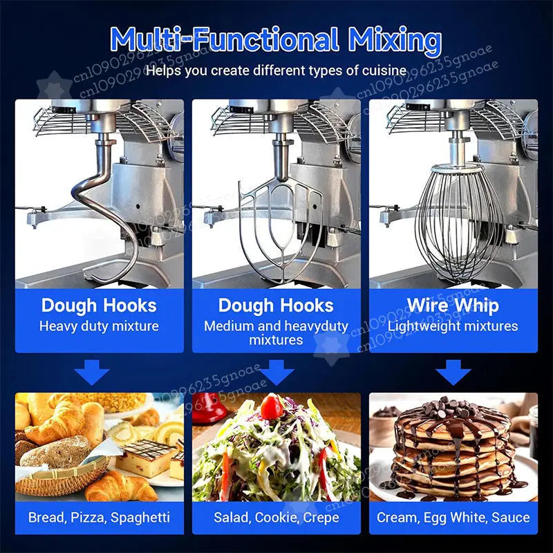 Stand Mixer Kitchen Appliances 10L 15L Electric Kitchen Mixer Food Processor Dough Kneading Machine Kneader