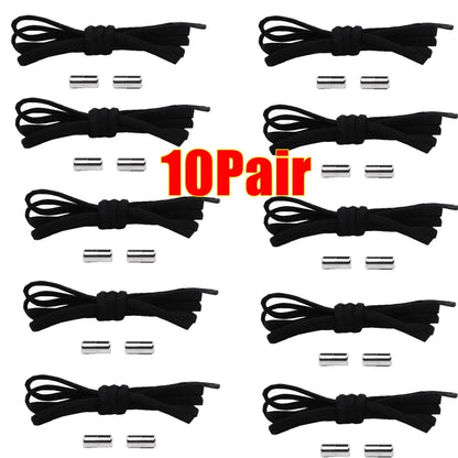 Semicircle No Tie Shoelaces Elastic Shoe laces Sneakers shoelace Metal Lock Lazy Laces for Kids and Adult One size fits all shoe