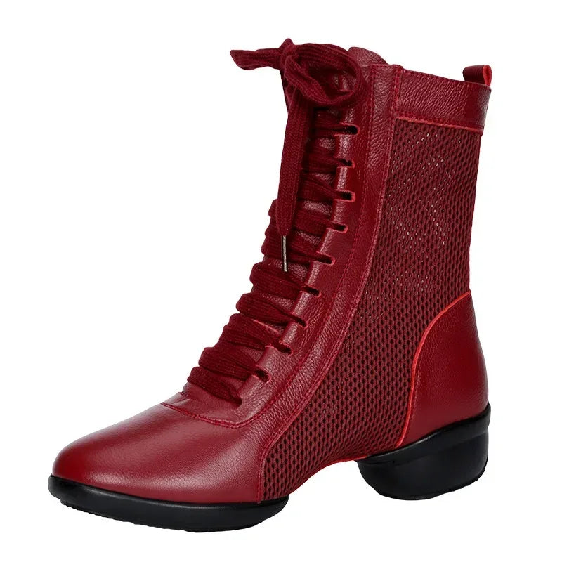 XIHAHA Dancing Boots Woman Jazz Dance Shoes High Quality Soft Women's Ballroom Modern Dancing Shoes Ladies Boots Sneakers