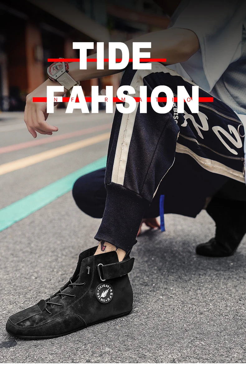YRZL Men's Shoes Ankle Boots Lightweight Anti-slip Man Casual Walking Shoes Soft Soles Comfortable Breathable Blue Shoes for Men