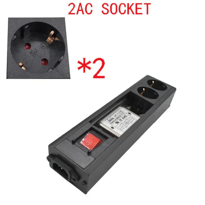 Audio Noise AC Power Filter Power Conditioner Power Purifier with EU Outlets Power Strip 16A 4000W