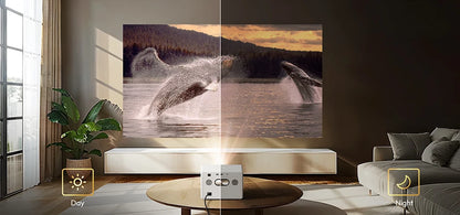 BYINTEK T5  Max Full HD 1080P Projector 4K 1000ANSI Android WiFi 6 Auto Focus ProfessionalBass Home Theater Projector for Video
