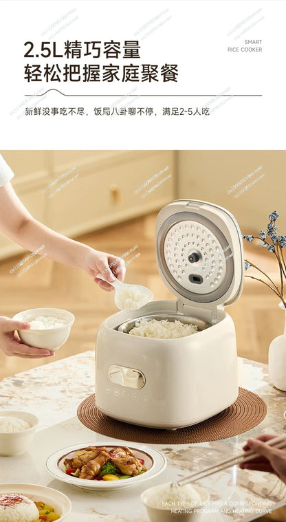 Rice cooker stainless steel 0 coated 3-4 people mini household rice soup separation 2-3 people rice cooker