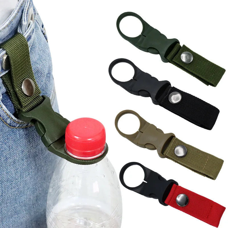 Outdoor sports drink bottle holder strap mount climbing clip portable water bottle hook mineral water clip