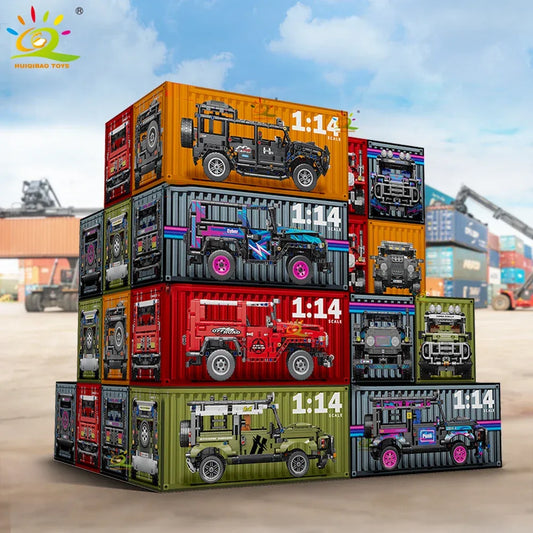 HUIQIBAO 1:14 Off-road Vehicle Racing Car Technical Model Building Block MOC Truck Brick Children City Construction Toy Boy Game by PDG ibma