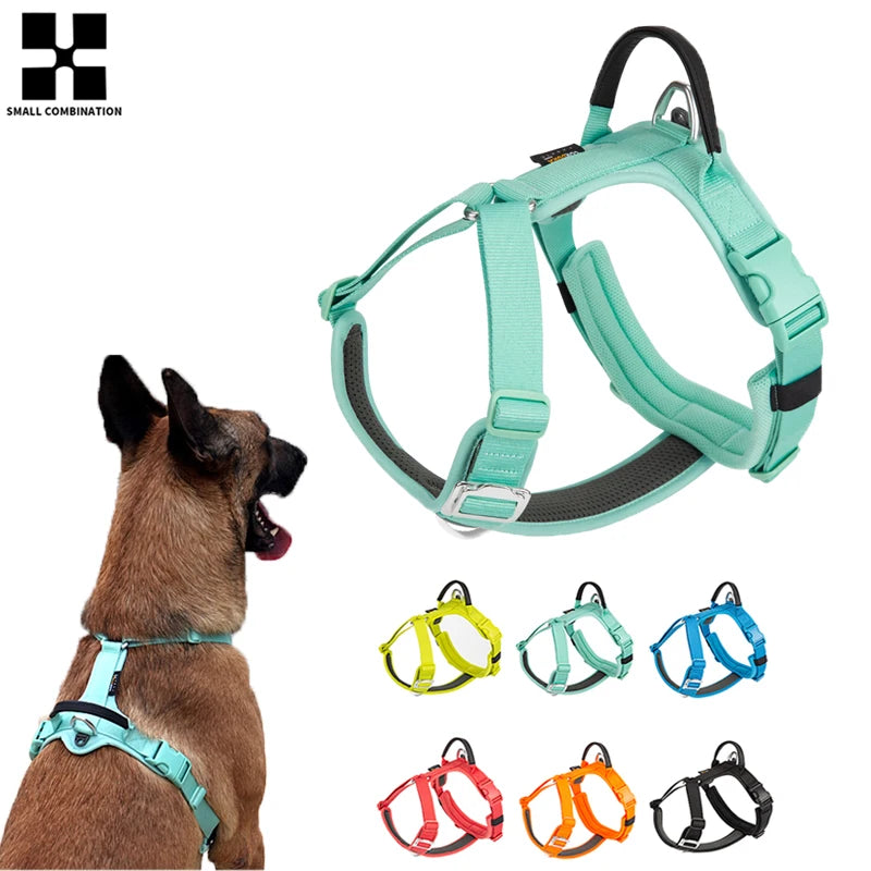 SMALL COMBINATION Pet Harness No Pull Nylon Reflective Dog Harness Adjustable Comfortable Control Walking Running Accessories