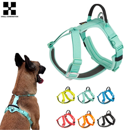 SMALL COMBINATION Pet Harness No Pull Nylon Reflective Dog Harness Adjustable Comfortable Control Walking Running Accessories