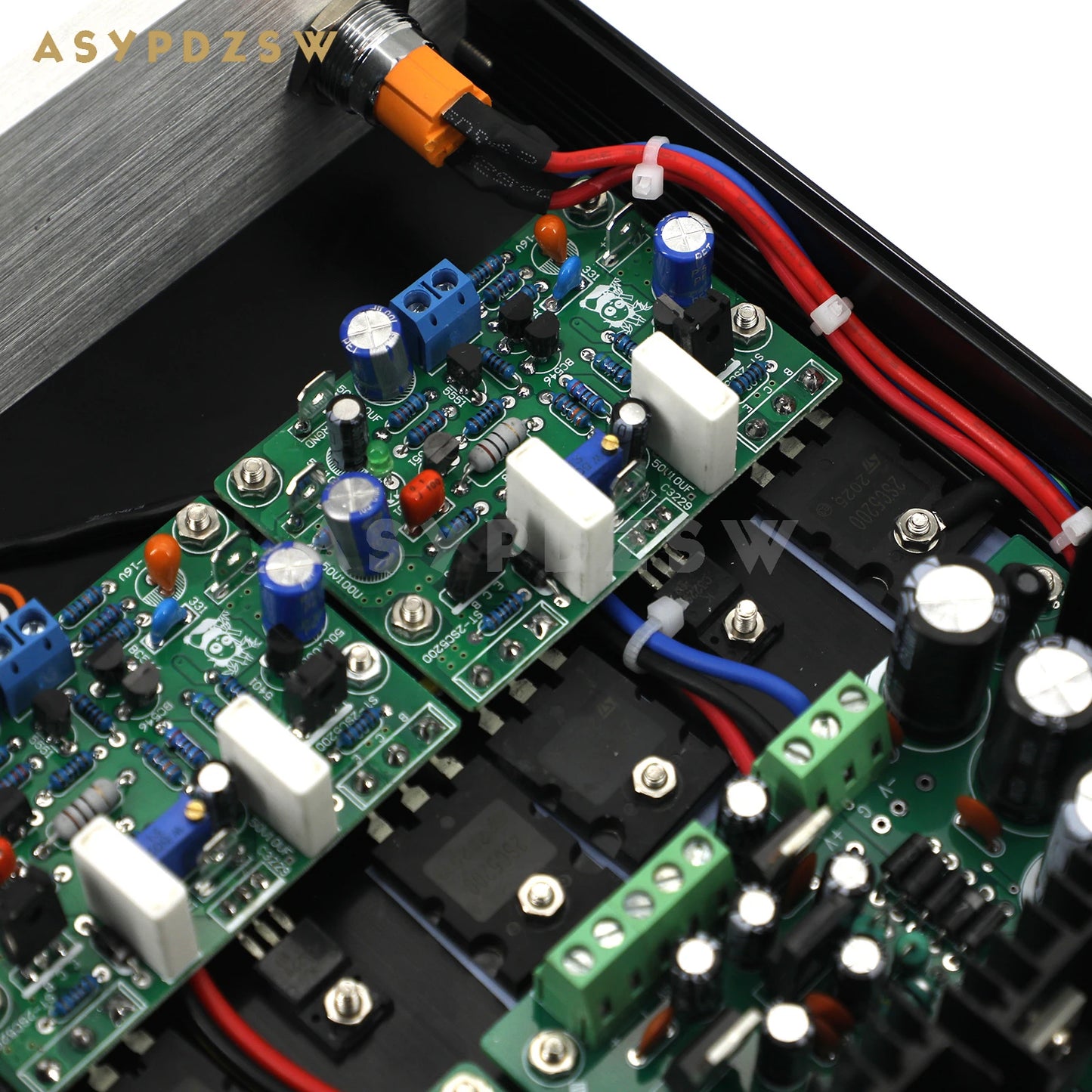 NAP250 MOD 2SC5200 MINI Stereo Power amplifier Base on UK NAIM circuit With SPK protection 80W+80W 8R