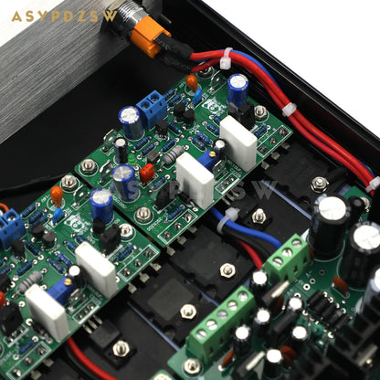 NAP250 MOD 2SC5200 MINI Stereo Power amplifier Base on UK NAIM circuit With SPK protection 80W+80W 8R