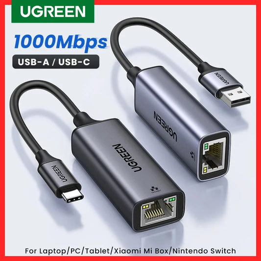 UGREEN USB Ethernet Adapter USB 3.0 Network Card to USB RJ45 Lan for PC Windows 10 Xiaomi Mi Box 3/S Nintend Switch Ethernet USB by PDG ibma