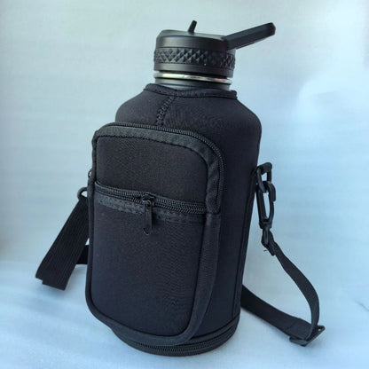 Portable Water Bottle Bag Large Capacity with Adjustable Shoulder Strap Cup Insulated Protective Cover for 64/128OZ Space Cup
